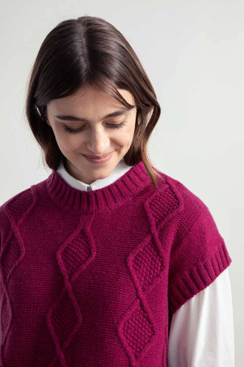Rifò NORMA Gilet Donna Lana Rigenerata In Linea