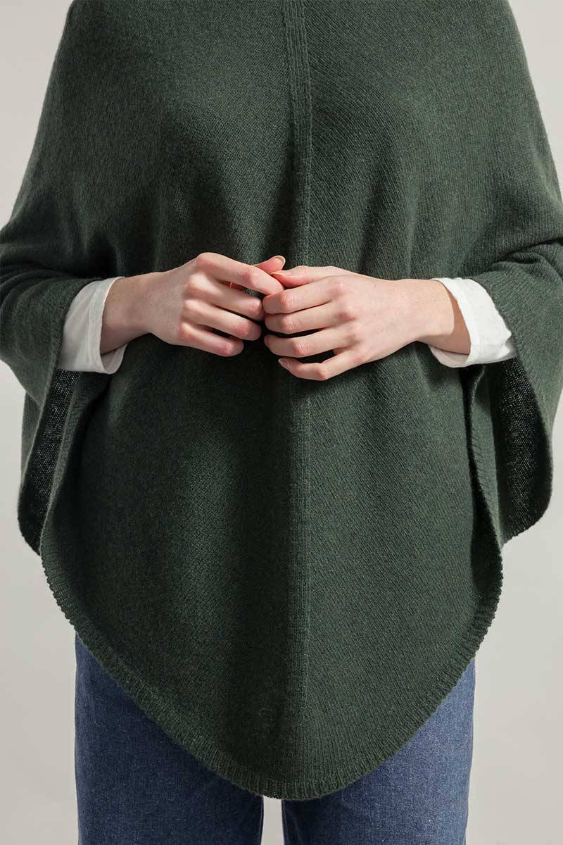Rifò ELISABETTA Poncho Donna Cashmere Rigenerato Qualità