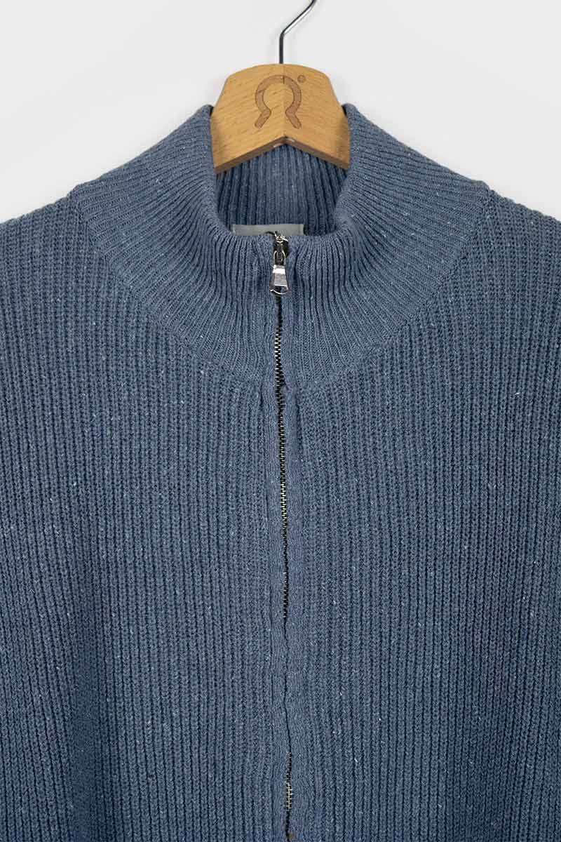 Rifò DUCCIO Cardigan Uomo Cotone Jeans Rigenerato Acquista Ora