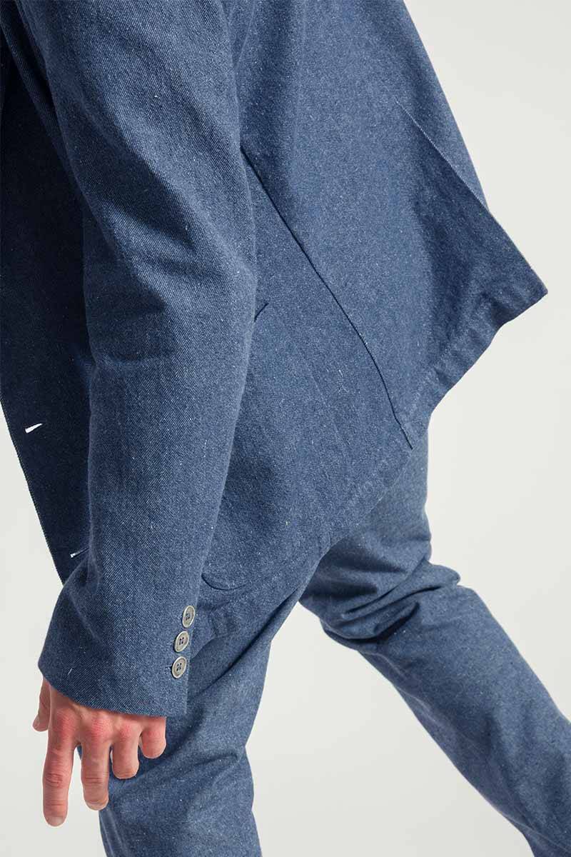 Rifò CURZIO Blazer Uomo Jeans Rigenerato Prezzo Ridotto