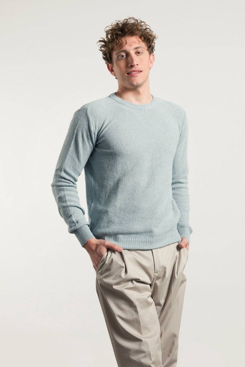 Rifò GINO Maglia Uomo Cotone Jeans rigenerato