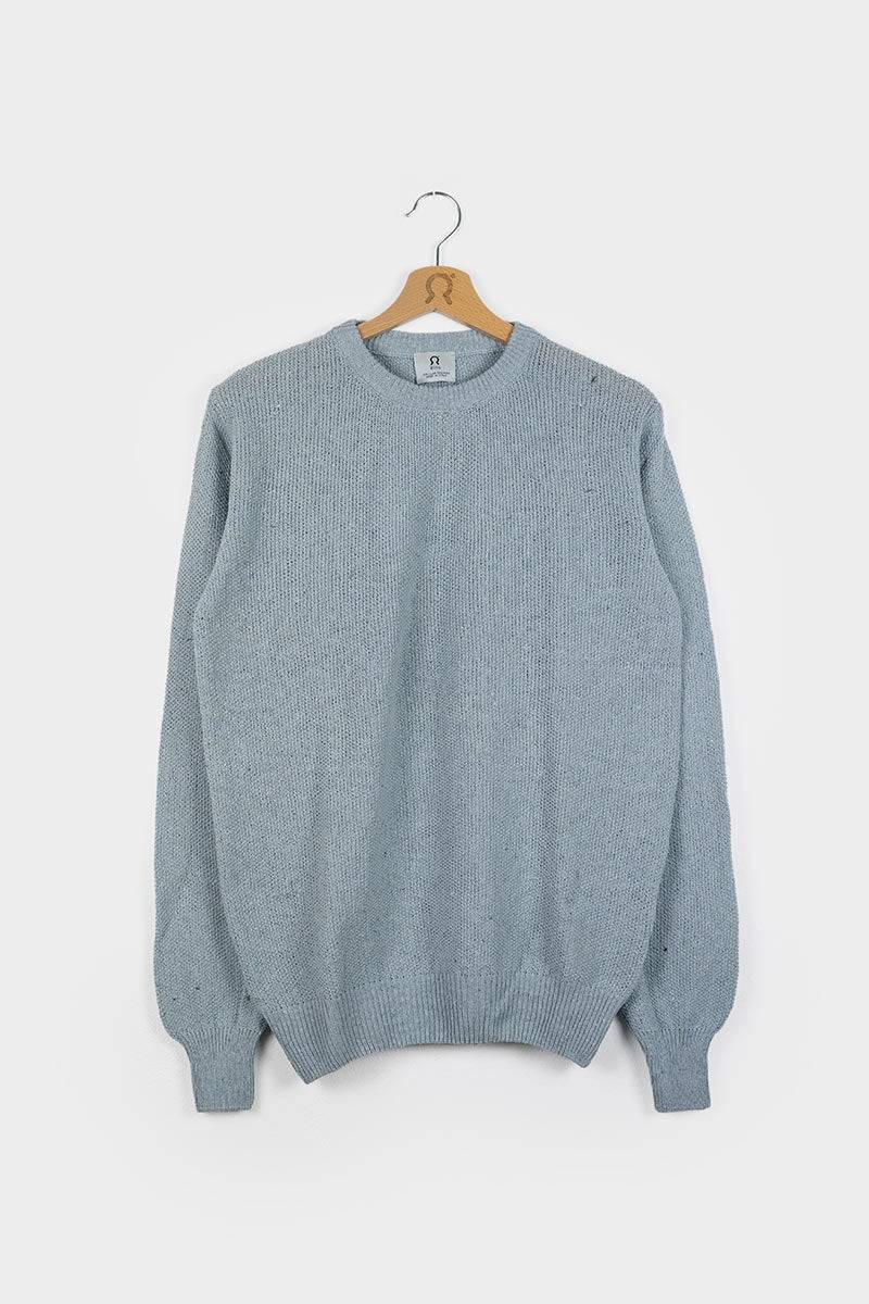 Rifò GINO Maglia Uomo Cotone Jeans rigenerato Presa