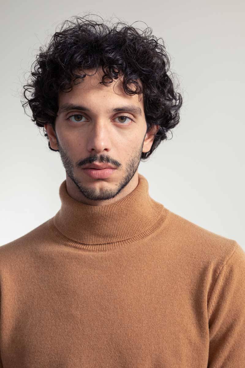 Rifò ALBERTO Maglia Collo Alto Uomo Cashmere Rigenerato Offerte