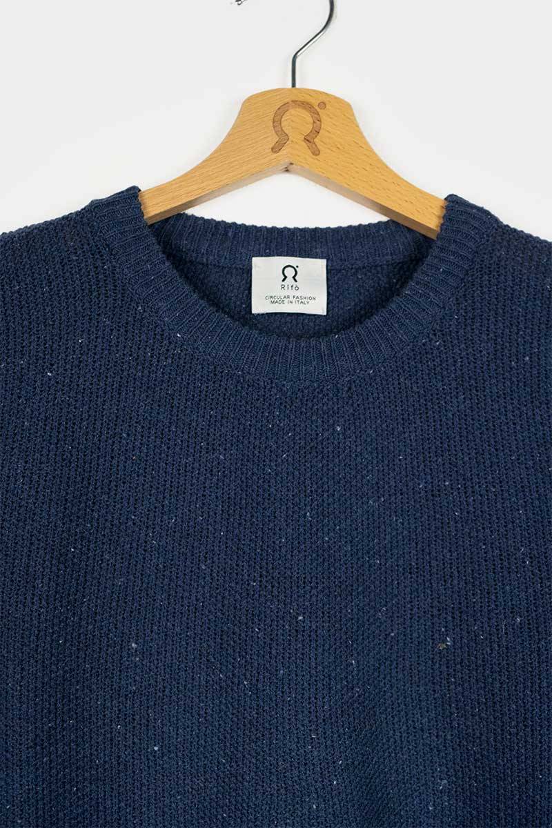 Rifò GINO Maglia Uomo Cotone Jeans rigenerato Offerta per la Festa della Mamma