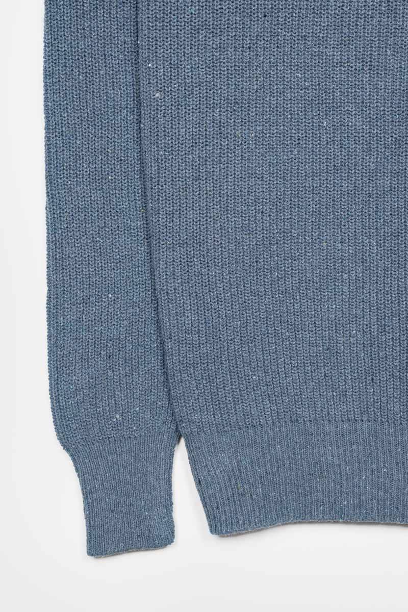Rifò VITTORIO Maglia Girocollo Uomo Cotone Jeans Rigenerato Moda