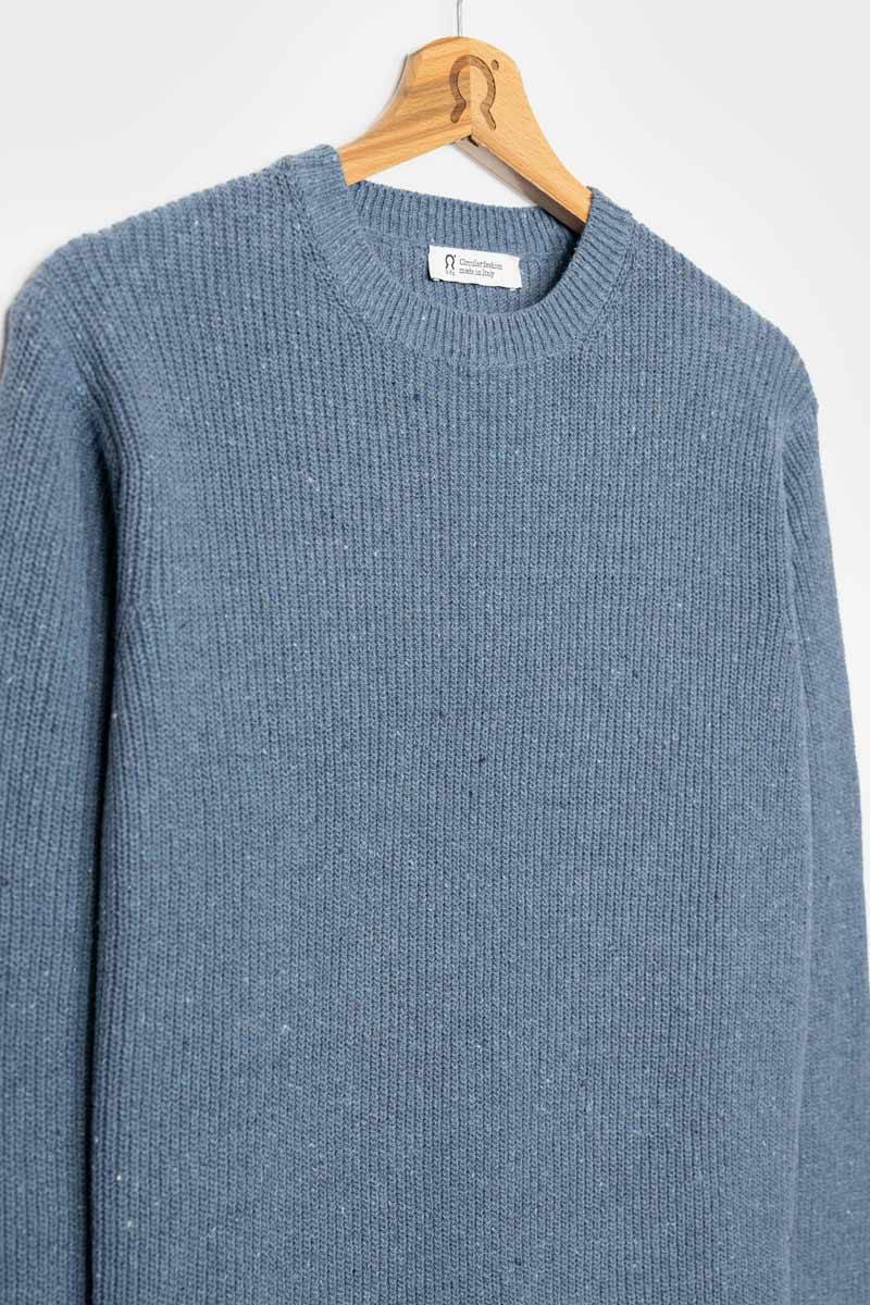 Rifò VITTORIO Maglia Girocollo Uomo Cotone Jeans Rigenerato Moda