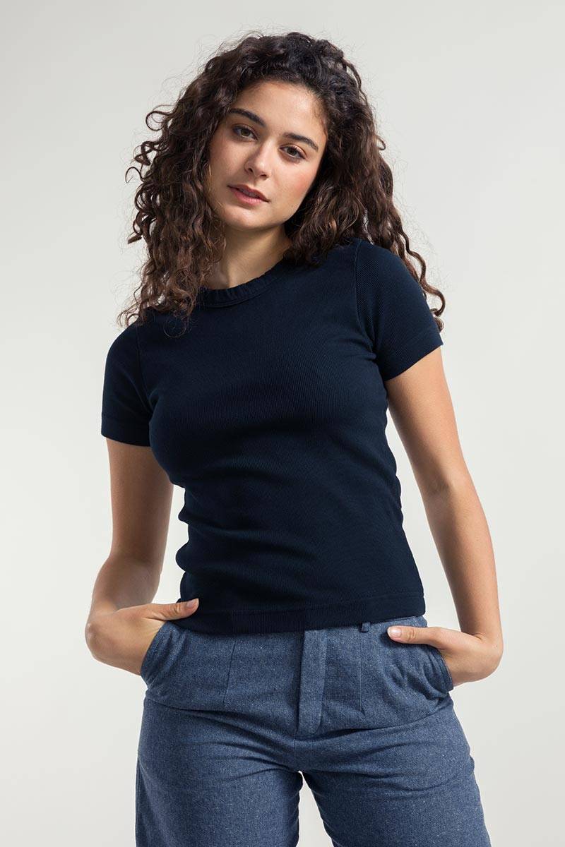 Rifò ILARIA Maglietta a Maniche Corte Donna Cotone Rigenerato Soddisfazione Garantita