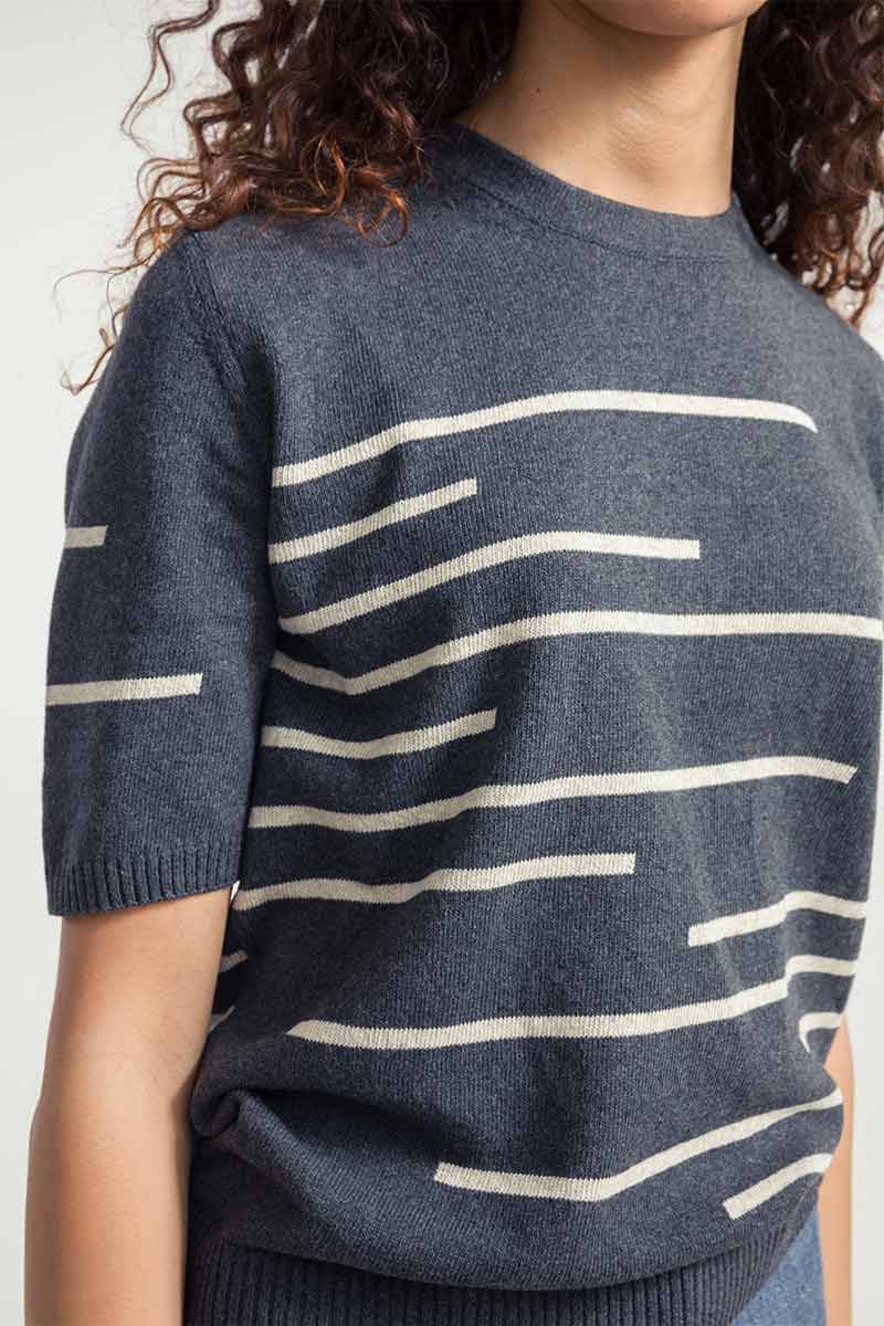 Rifò CLIO Maglia Donna Righe Cotone Rigenerato Negozi Online