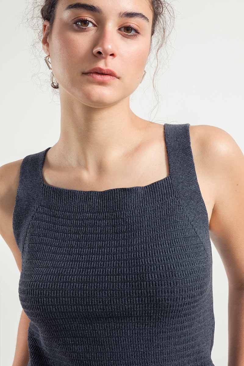 Rifò SOLE Canotta Spalla Larga Donna Cotone Rigenerato Prezzo Ridotto