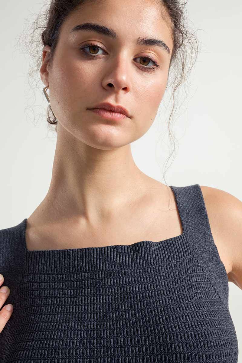Rifò SOLE Canotta Spalla Larga Donna Cotone Rigenerato Prezzo Ridotto