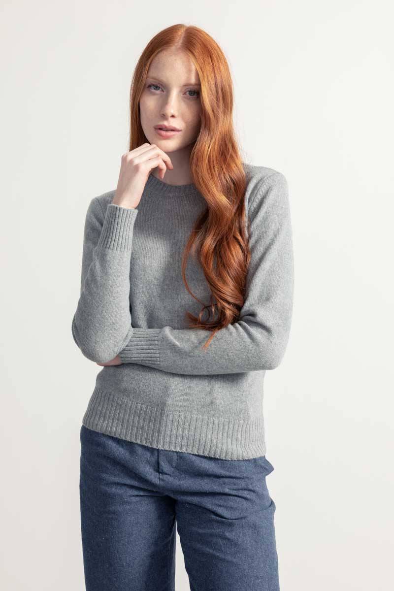 Rifò LAURA Maglia Girocollo Donna Lana Rigenerata Novità