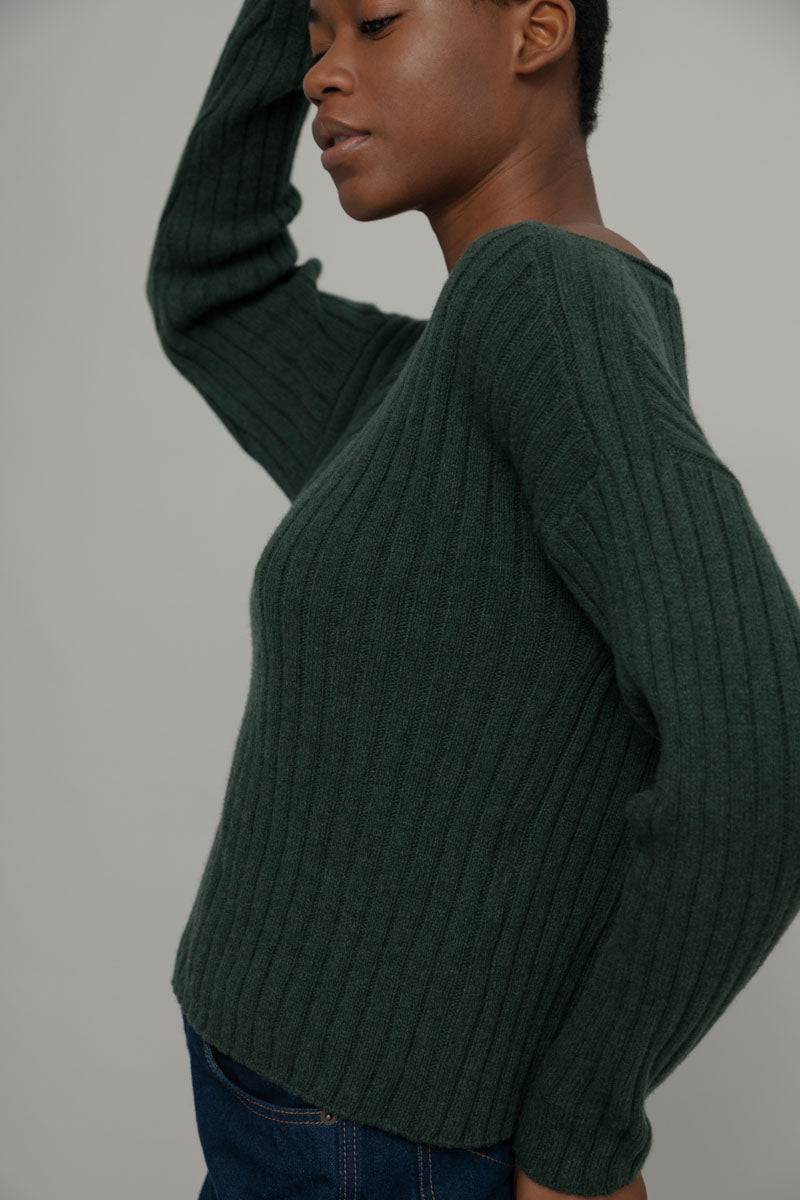 Rifò LUCE Maglia Scollo a Barca Donna Cashmere Rigenerato Offerta