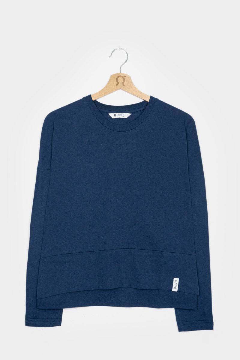 Rifò ZOE Maglia Maniche Lunghe Donna Cotone Rigenerato Nuova
