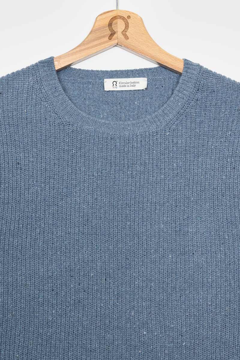 Rifò RACHELE Maglia Girocollo Donna Cotone Jeans Rigenerato Acquista Ora
