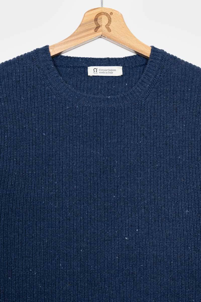 Rifò RACHELE Maglia Girocollo Donna Cotone Jeans Rigenerato Consegna Veloce