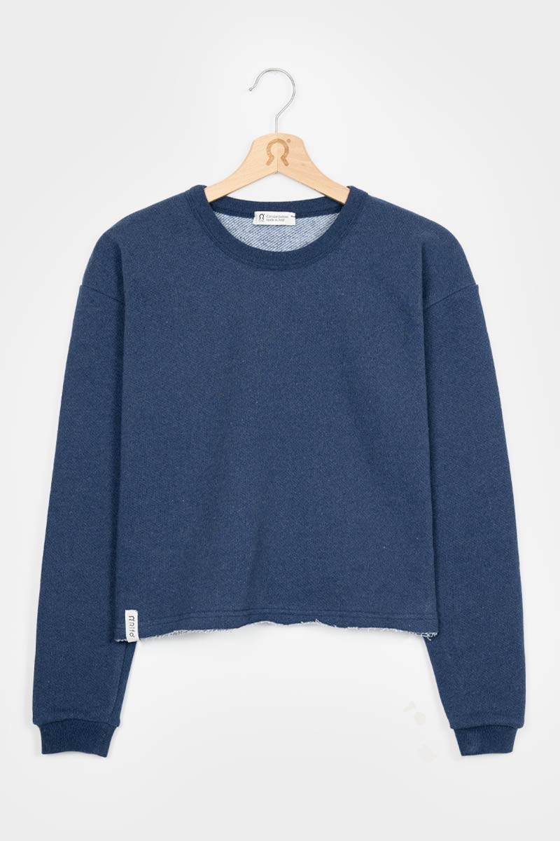 Rifò MARY Felpa Donna Cotone Jeans Rigenerato Promozione Limitata