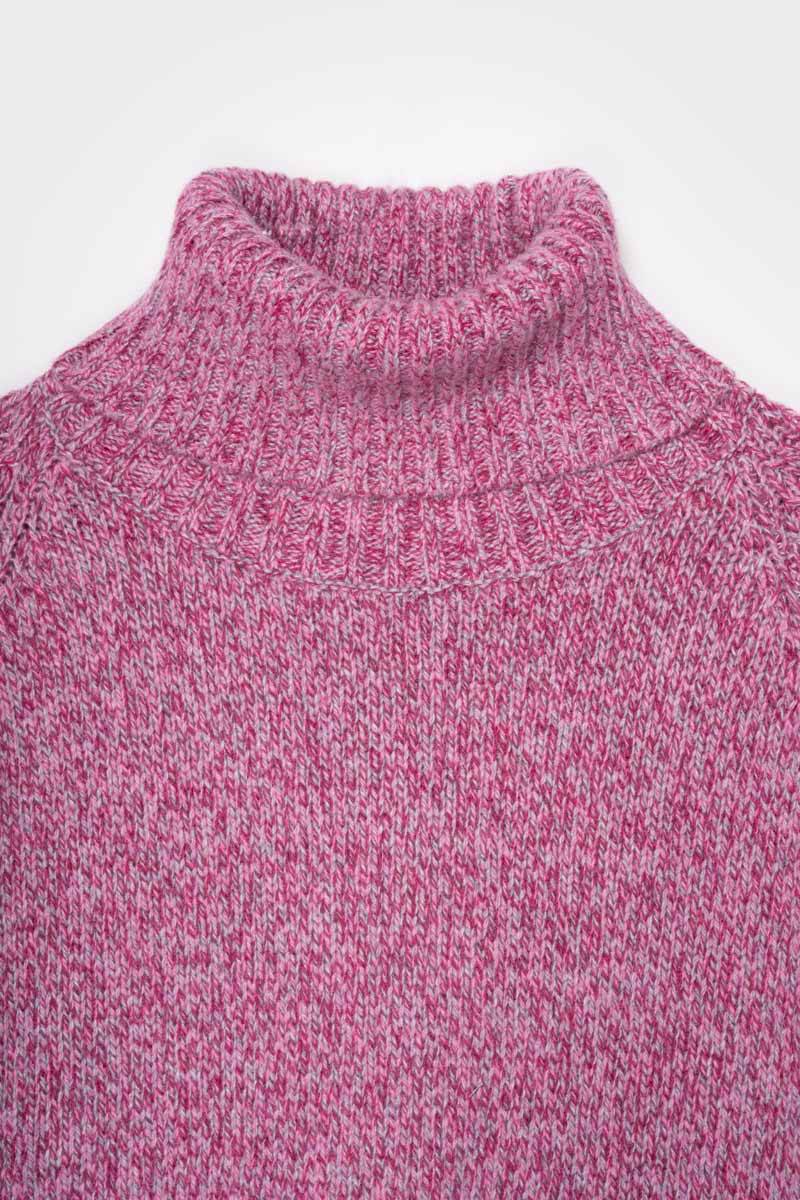 Rifò SUSANNA Maglia Collo Alto Donna Cashmere Rigenerato Affare Del Giorno