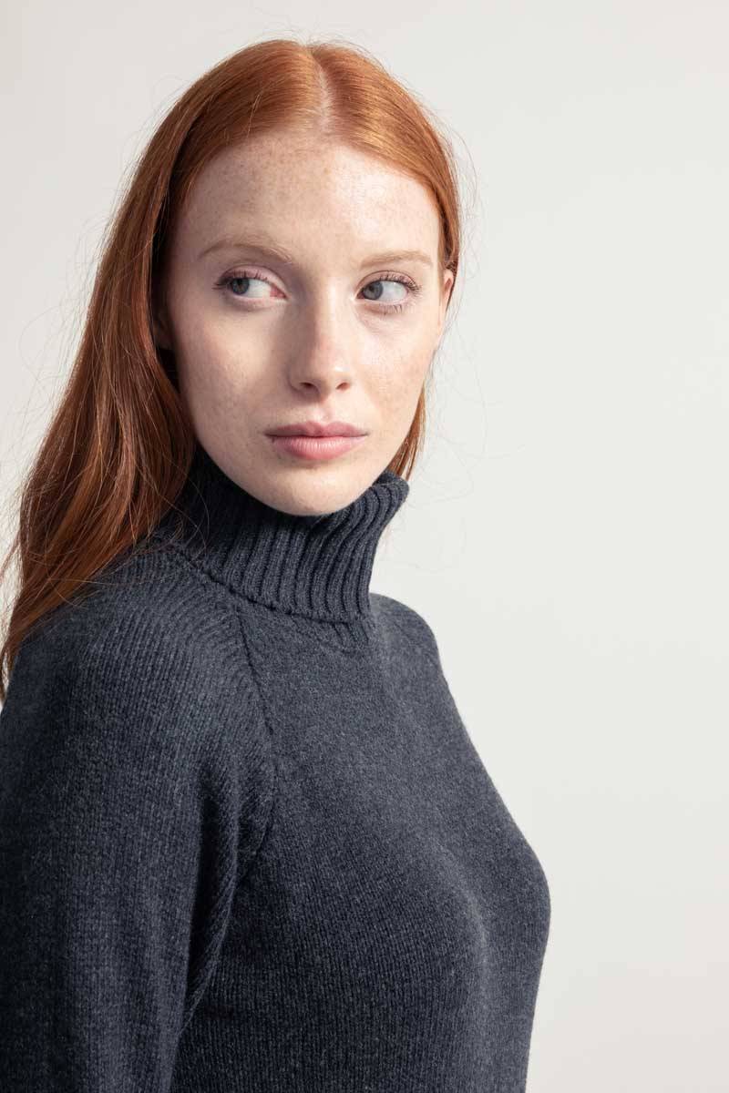 Rifò SUSANNA Maglia Collo Alto Donna Cashmere Rigenerato Fino Al -60%