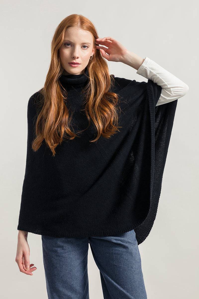Rifò ELISABETTA Poncho Donna Cashmere Rigenerato Presa