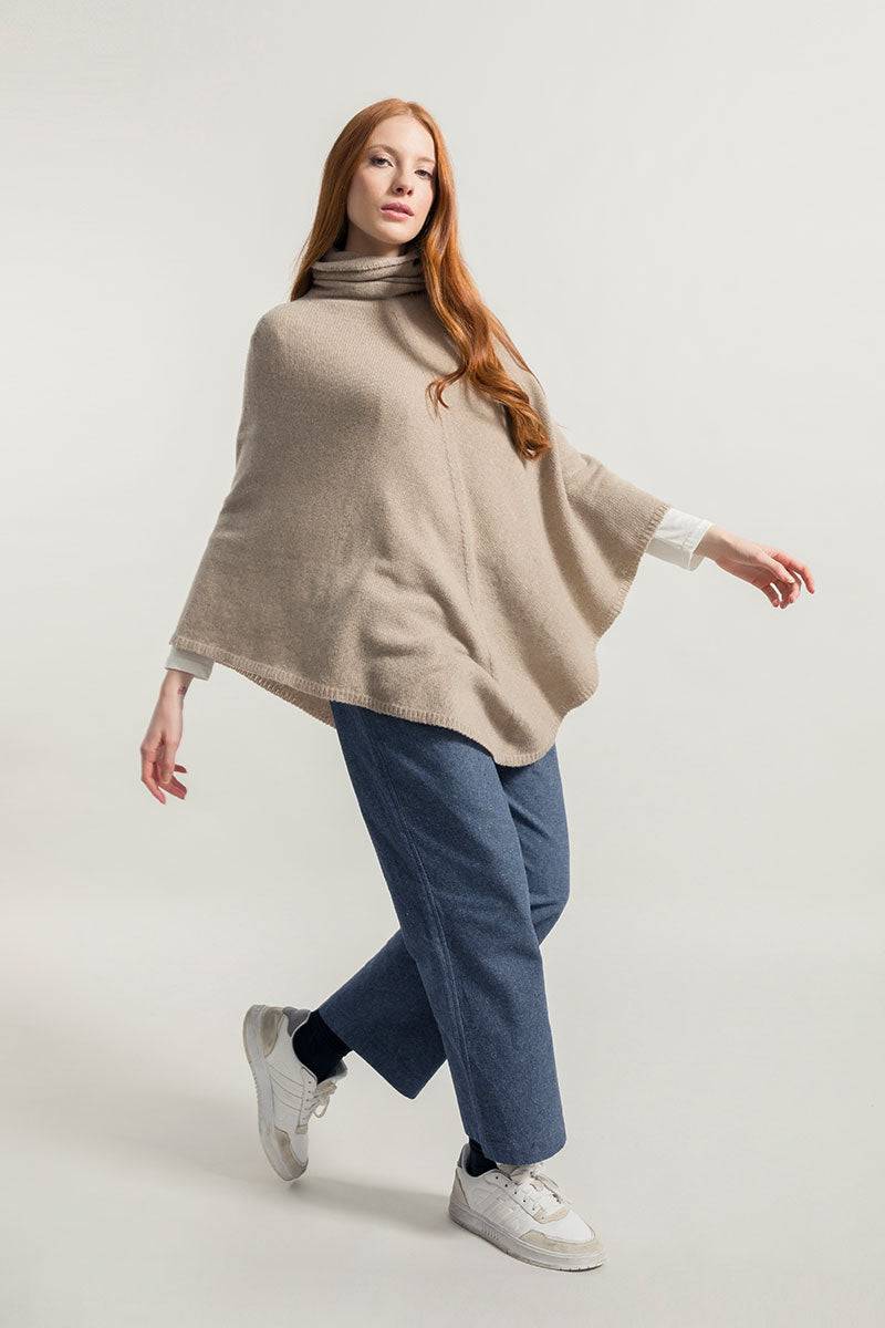 Rifò ELISABETTA Poncho Donna Cashmere Rigenerato Offerta