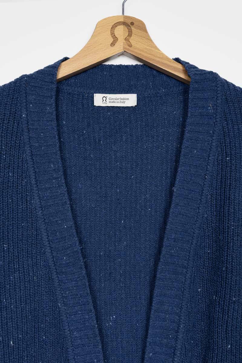 Rifò CARA Cardigan Donna Cotone Jeans Rigenerato Saldi Di Fabbrica