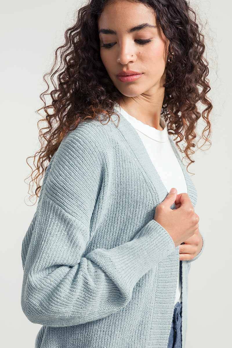 Rifò CARA Cardigan Donna Cotone Jeans Rigenerato Nuova