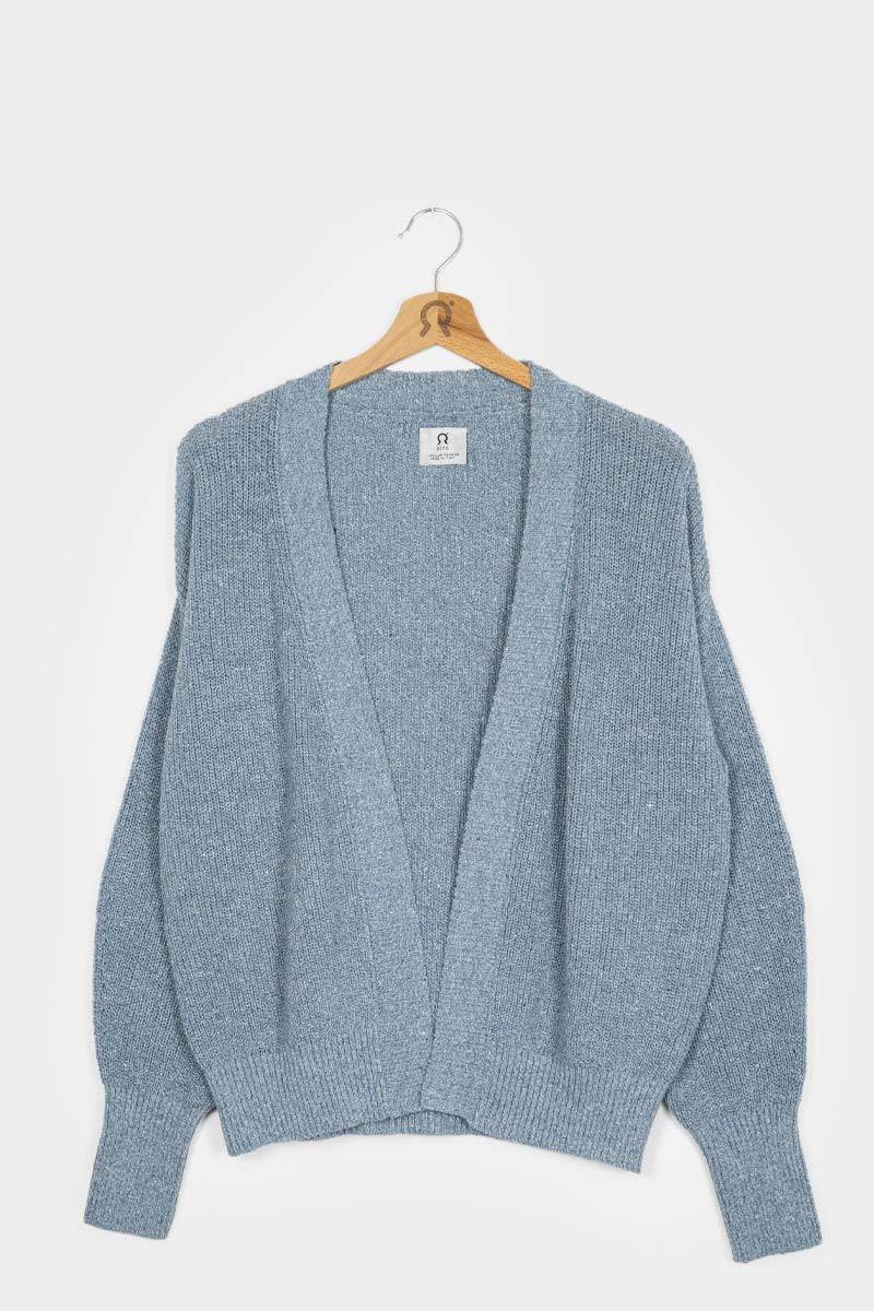 Rifò CARA Cardigan Donna Cotone Jeans Rigenerato Moda