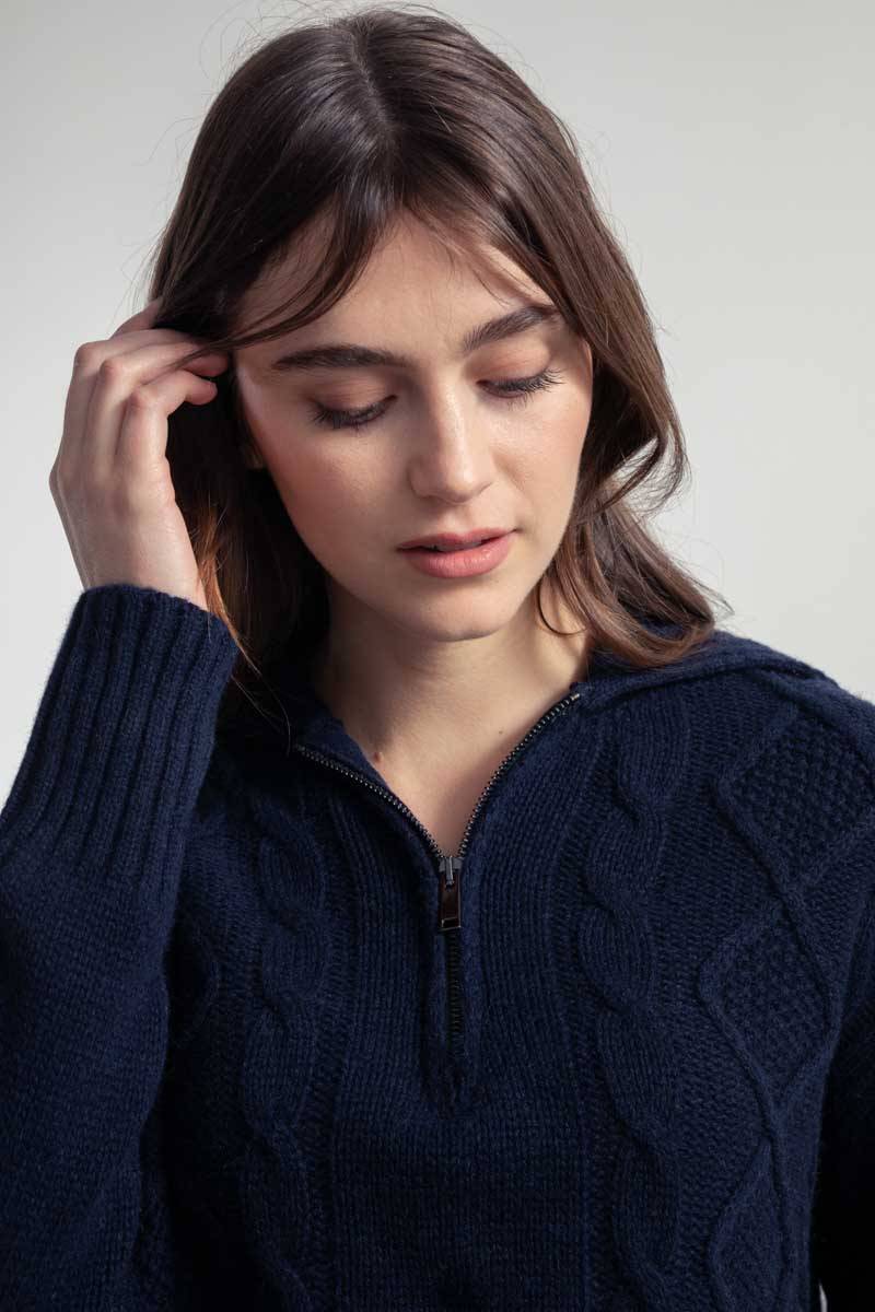 Rifò GIUDITTA Maglia Donna Lana Rigenerata Presa
