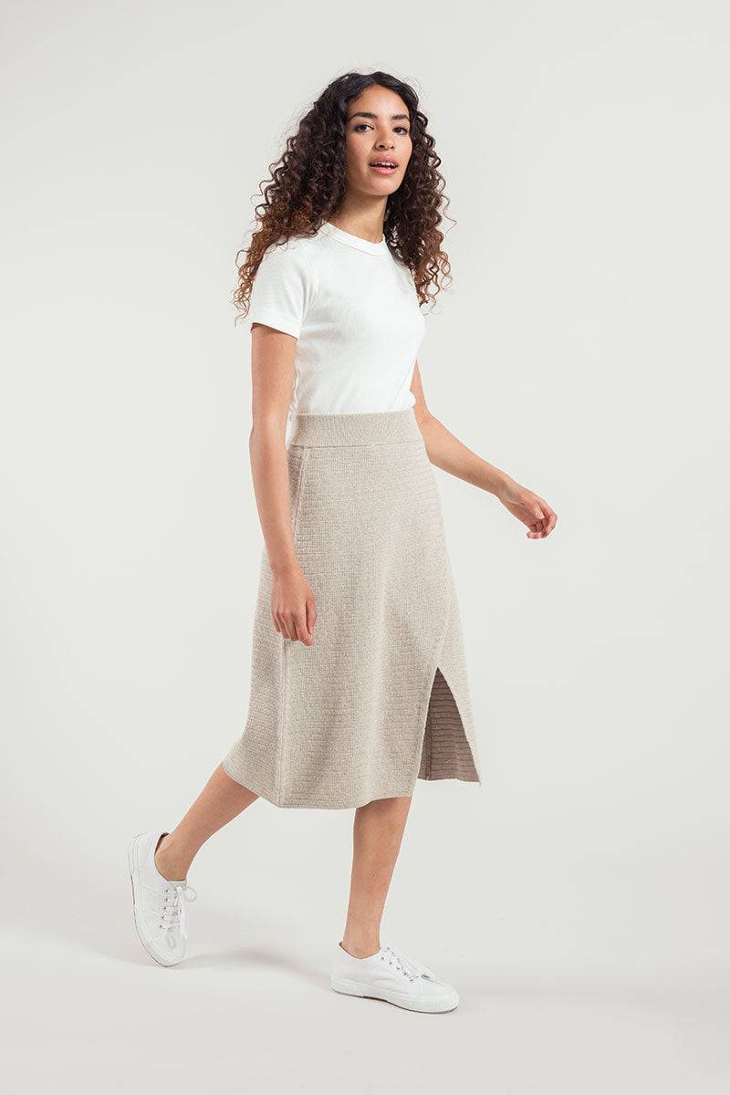 Rifò COMETA Gonna a Portafoglio in Maglia Donna Cotone Rigenerato In Saldo