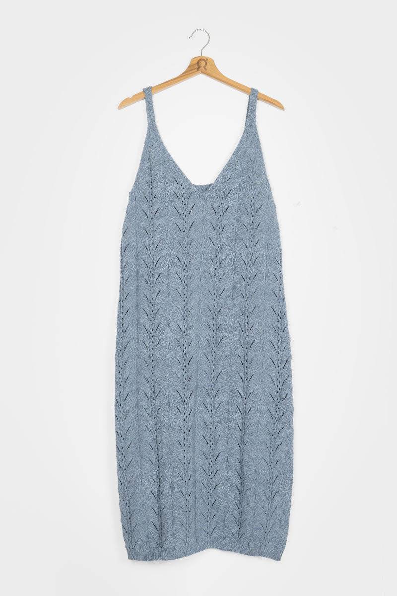 Rifò LOLA Abito in Maglia Cotone Jeans Rigenerato Nuovo
