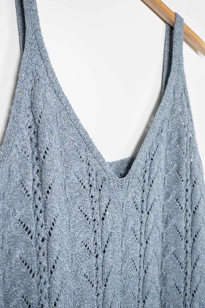 Rifò LOLA Abito in Maglia Cotone Jeans Rigenerato Nuovo
