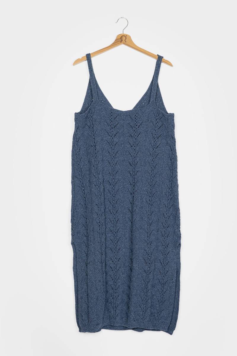 Rifò LOLA Abito in Maglia Cotone Jeans Rigenerato Qualità