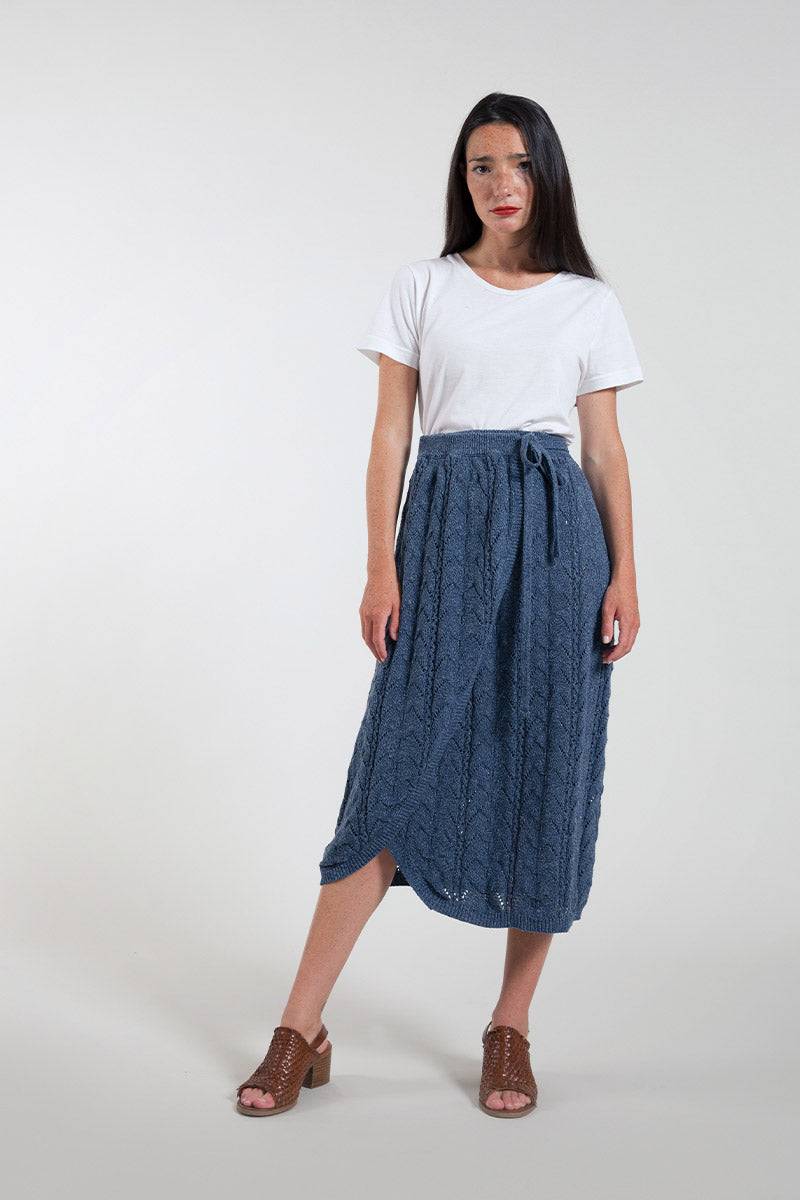 Rifò LAUREN Gonna Donna Cotone Jeans Rigenerato Vendita