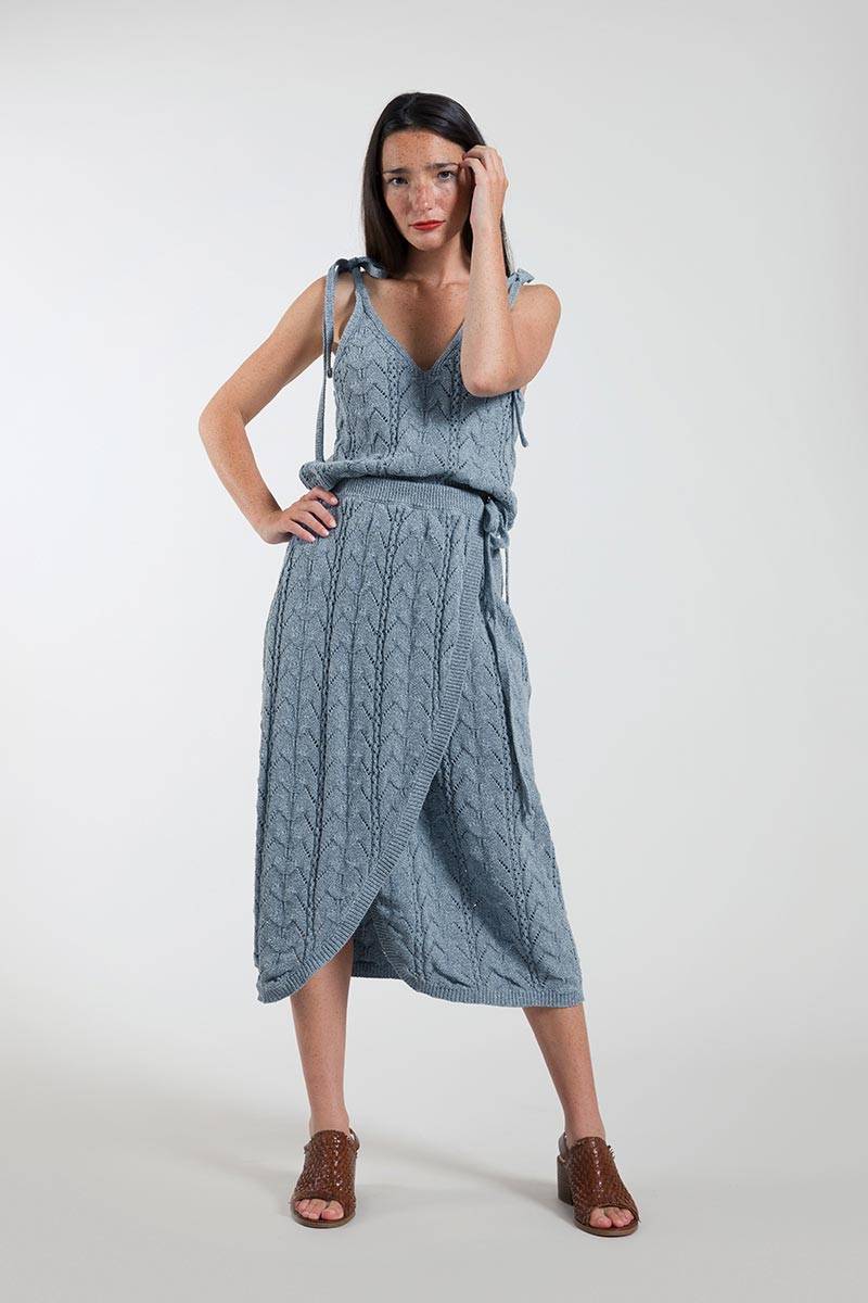 Rifò LAUREN Gonna Donna Cotone Jeans Rigenerato Promozione