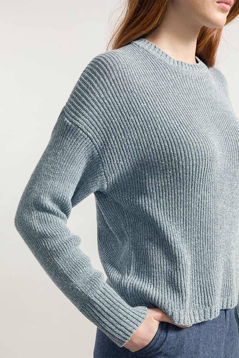 Rifò DARIA Maglia Donna Cotone Jeans Rigenerato Spedizione Gratuita