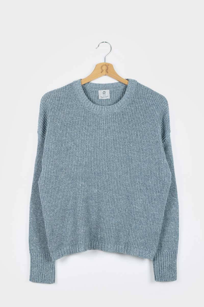 Rifò DARIA Maglia Donna Cotone Jeans Rigenerato Spedizione Gratuita