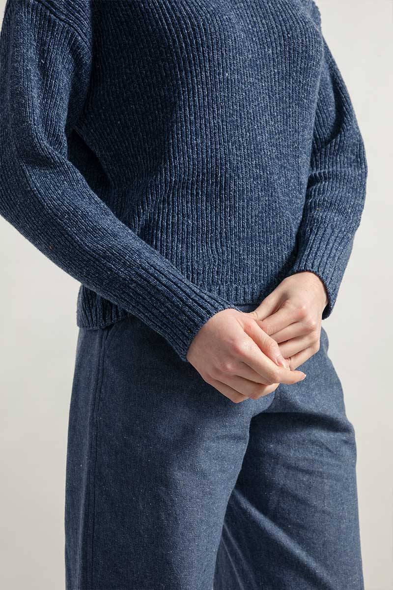 Rifò DARIA Maglia Donna Cotone Jeans Rigenerato Soddisfazione Garantita