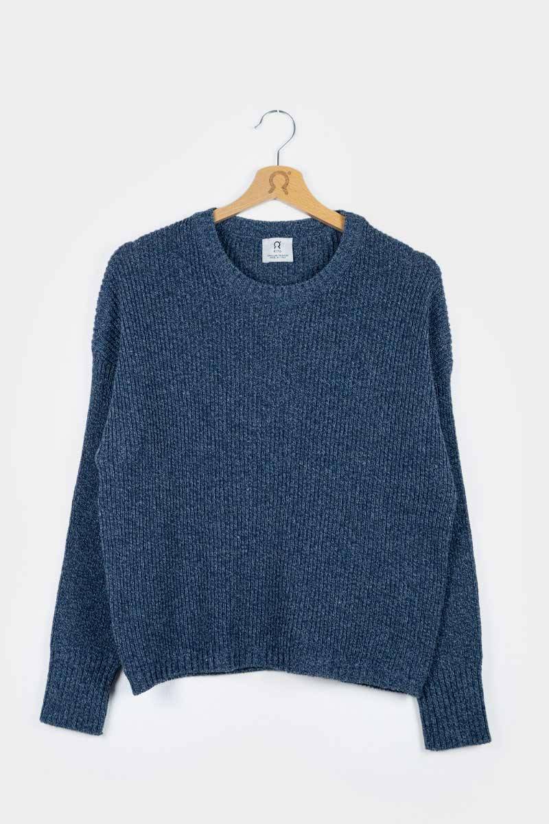 Rifò DARIA Maglia Donna Cotone Jeans Rigenerato Soddisfazione Garantita
