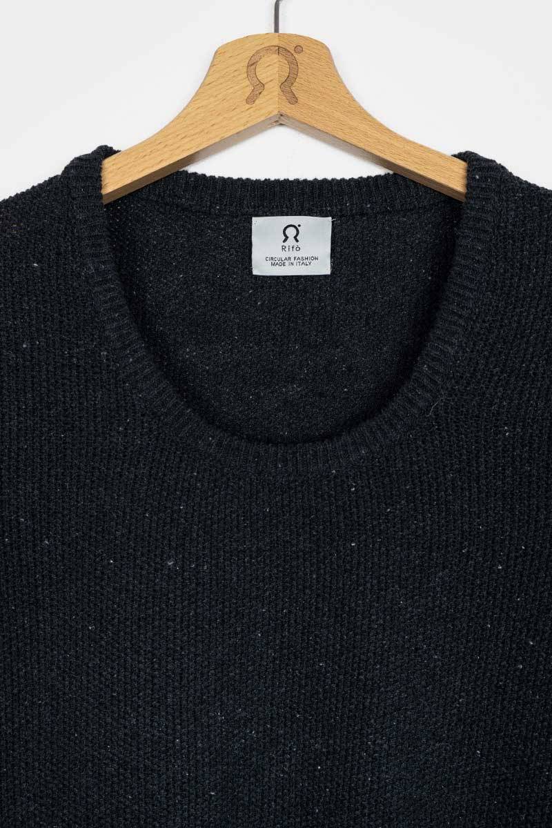 Rifò GRAZIA Maglia Donna Cotone Jeans rigenerato Qualità Garantita