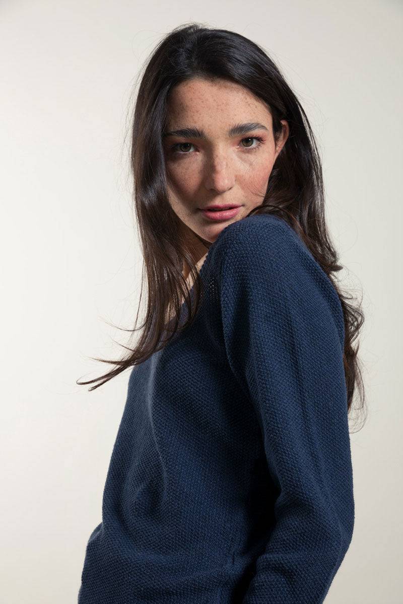 Rifò GRAZIA Maglia Donna Cotone Jeans rigenerato Negozi Online