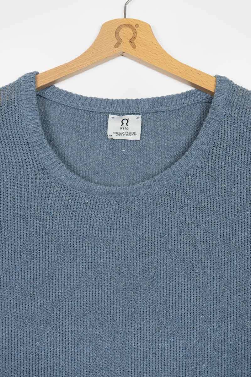 Rifò GRAZIA Maglia Donna Cotone Jeans rigenerato Acquista Ora