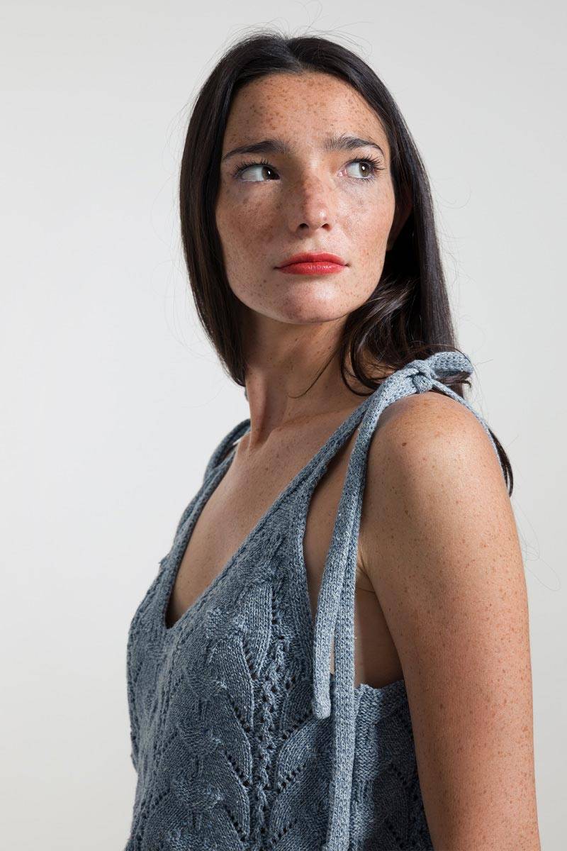 Rifò RENÉ Top Donna Cotone Jeans Rigenerato Shopping Online