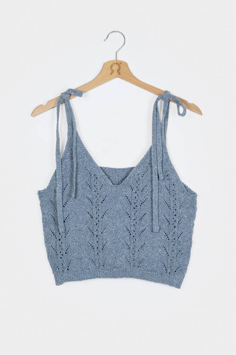 Rifò RENÉ Top Donna Cotone Jeans Rigenerato Shopping Online
