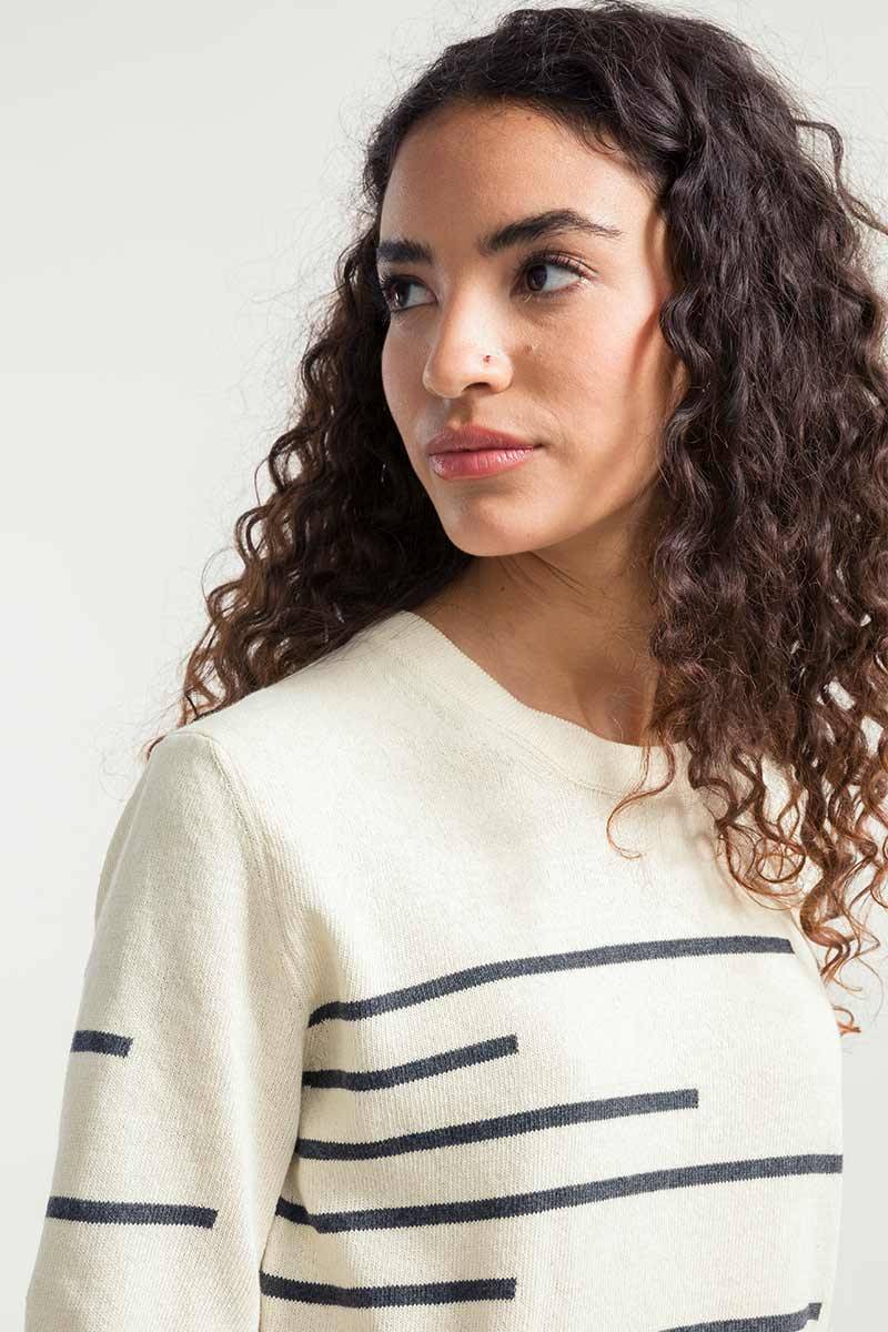 Rifò CLIO Maglia Donna Righe Cotone Rigenerato Affare Del Giorno