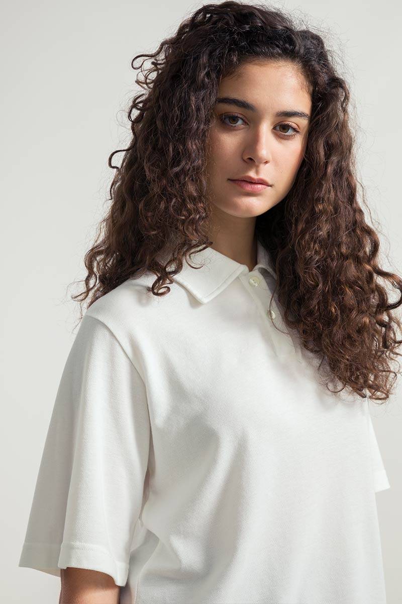 Rifò LUDO Maglia Polo Donna Cotone Rigenerato Prezzo Ridotto