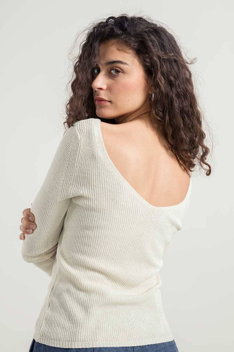 Rifò GISELLE Maglia Donna Seta Rigenerata Presa
