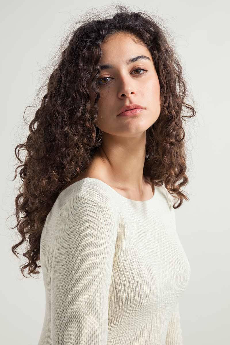 Rifò GISELLE Maglia Donna Seta Rigenerata Presa