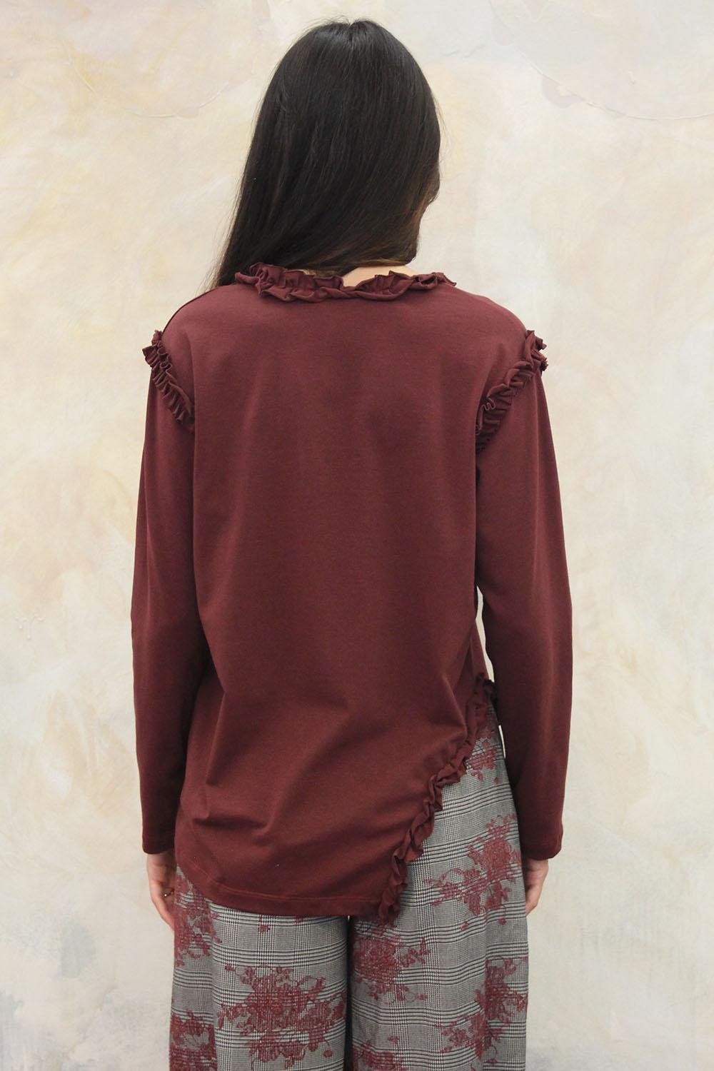 ROSÈ A POIS Ricchi e Poveri T-shirt Bordeaux Fino Al -60%
