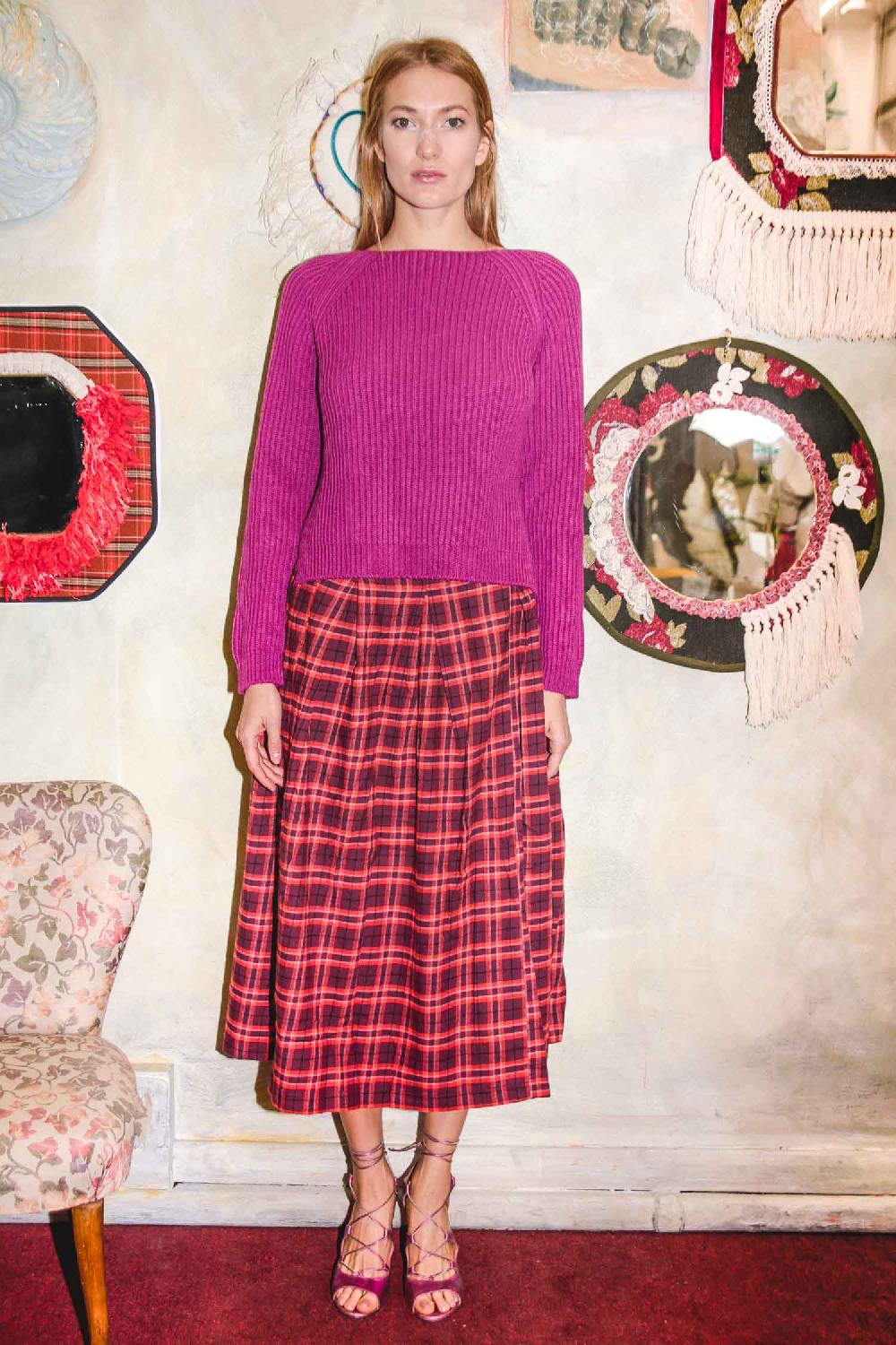 ROSÈ A POIS MIMI Gonna a scacchi 2025