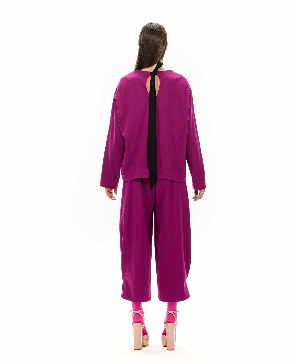 ROSÈ A POIS LENORA Blusa con fiocco Pezzi Unici
